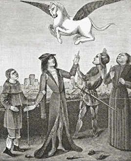The Horse Pegasus. Behold A Flying Horse Called Pegasus, And Several Nobles, Some Armed The Horse Pegasus. Behold A Flying Horse Called Pegasus, And Several Nobles, Some Armed