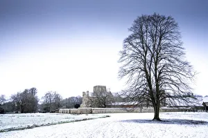 The Hospital of St Cross and Almshouse of Noble Poverty in winter, Winchester, Hampshire, England The Hospital of St Cross and Almshouse of Noble Poverty in winter, Winchester, Hampshire, England