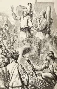 Hugh Latimer And Nicholas Ridley Being Burnt At The Stake, 16 October 1555, At Oxford Hugh Latimer And Nicholas Ridley Being Burnt At The Stake, 16 October 1555, At Oxford
