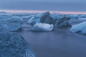 The Iceberg Filled Waters Near Jokulsarlon, Along The South Coast Of Iceland; Iceland The Iceberg Filled Waters Near Jokulsarlon, Along The South Coast Of Iceland; Iceland