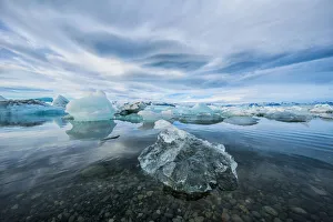 The Icebergs Of The Ice Lagoon Known As Jokulsarlon Along The South Coast Of Iceland; Iceland The Icebergs Of The Ice Lagoon Known As Jokulsarlon Along The South Coast Of Iceland; Iceland