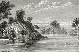 Islands in the Straits of Malacca, seen here in the 19th century. From A Voyage Round the World in 500 Days Islands in the Straits of Malacca, seen here in the 19th century. From A Voyage Round the World in 500 Days