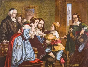King Charles I Of England 1600-1649 Taking Leave Of His Children Before His Execution King Charles I Of England 1600-1649 Taking Leave Of His Children Before His Execution