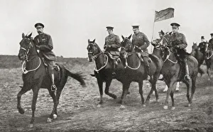 King George V And Lord Kitchener Arriving At The Parade Ground Near Aldershot For King George V And Lord Kitchener Arriving At The Parade Ground Near Aldershot For