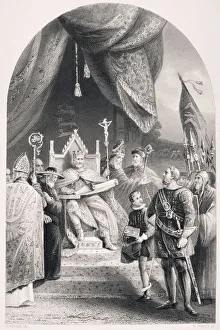 King John Sealing The Magna Carta At Runnymede On June 15 1215 King John Sealing The Magna Carta At Runnymede On June 15 1215