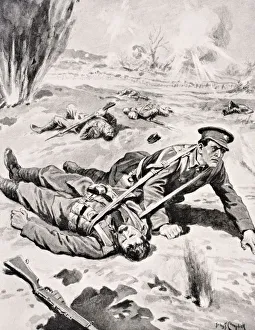 Lance-Corporal Joseph Tombs Vc With One Of Four Wounded Comrades He Saved Near Armentieres Lance-Corporal Joseph Tombs Vc With One Of Four Wounded Comrades He Saved Near Armentieres