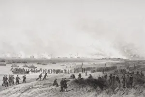Landing The Troops During Bombardment Of Fort Fisher North Carolina 1864 Landing The Troops During Bombardment Of Fort Fisher North Carolina 1864
