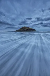 Long Exposure Of Water Flowing At Long Beach In Pacific Rim National Park; Vancouver Island British Columbia Canada Long Exposure Of Water Flowing At Long Beach In Pacific Rim National Park; Vancouver Island British Columbia Canada