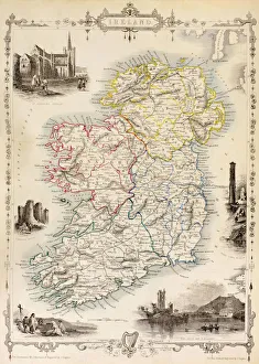 Map Of Ireland From The History Of Ireland By Thomas Wright, Published In London Circa 1854 Map Of Ireland From The History Of Ireland By Thomas Wright, Published In London Circa 1854