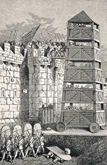 Moveable Seige Tower Used In Attacks Against Castles From The National And Domestic Moveable Seige Tower Used In Attacks Against Castles From The National And Domestic