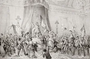 The Paris Revolution Of 1848, The Mob In The Throne Room Of The Tuileries The Paris Revolution Of 1848, The Mob In The Throne Room Of The Tuileries