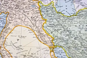 Partial Map Of Turkey Kurdistan Iraq Persia Middle East In 1890S From The Citizen's Partial Map Of Turkey Kurdistan Iraq Persia Middle East In 1890S From The Citizen's