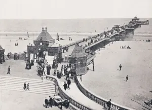 The pier at Skegness, Lincolnshire, England, seen here in the 19th century The pier at Skegness, Lincolnshire, England, seen here in the 19th century