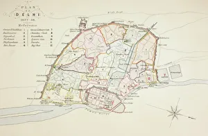 Plan Of Delhi In 1857 - 1858. From The Age We Live In, A History Of The Nineteenth Plan Of Delhi In 1857 - 1858. From The Age We Live In, A History Of The Nineteenth