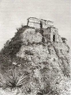 The Pyramid Of The Magician, Uxmal, Mexico, Aka The Pyramid Of The Dwarf, Casa El Adivino The Pyramid Of The Magician, Uxmal, Mexico, Aka The Pyramid Of The Dwarf, Casa El Adivino