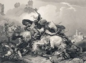 Richard I The Lionheart Fighting In A Battle Of The Crusades From The National And Richard I The Lionheart Fighting In A Battle Of The Crusades From The National And