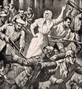 Russian Nurse Mira Miksailovitch Ivanoff Leading Men Against Germans 1915 From The Russian Nurse Mira Miksailovitch Ivanoff Leading Men Against Germans 1915 From The