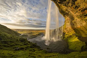 Seljandafoss, A Beautiful Waterfall Along The South Coast Of Iceland; Iceland Seljandafoss, A Beautiful Waterfall Along The South Coast Of Iceland; Iceland