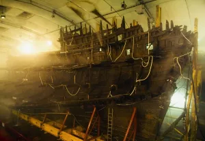 Shipwreck Of The Mary Rose, Portsmouth, England; Shipwrecked In 1545 And Now On Display Shipwreck Of The Mary Rose, Portsmouth, England; Shipwrecked In 1545 And Now On Display