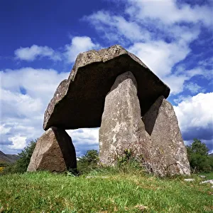 Stone Structures On A Landscape, Poulnabrone Dolmen, The Burren, County Clare, Republic Stone Structures On A Landscape, Poulnabrone Dolmen, The Burren, County Clare, Republic