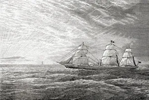 Sunrise in the Pacific - the steamship used by G. Sutherland Dodman during his voyage round the world in 1879 Sunrise in the Pacific - the steamship used by G. Sutherland Dodman during his voyage round the world in 1879