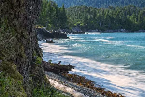 The Surf Pounds The Shoreline; Haida Gwaii, British Columbia, Canada The Surf Pounds The Shoreline; Haida Gwaii, British Columbia, Canada