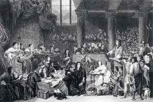 The Trial Of Lord William Russell 1683 From 19Th Century Print Of Painting By Sir The Trial Of Lord William Russell 1683 From 19Th Century Print Of Painting By Sir