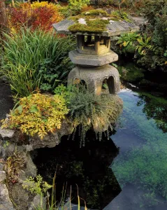 Tully Japanese Gardens, Co Kildare, Ireland; Japanese Lantern Tully Japanese Gardens, Co Kildare, Ireland; Japanese Lantern