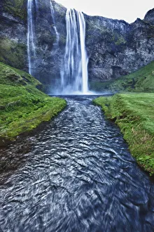 The Waterfall Seljalandsfoss Along The Southern Coast; Iceland The Waterfall Seljalandsfoss Along The Southern Coast; Iceland