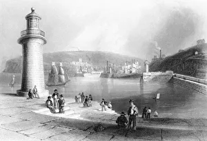 Whitehaven Harbour, Cumbria, England In The 19Th Century Whitehaven Harbour, Cumbria, England In The 19Th Century